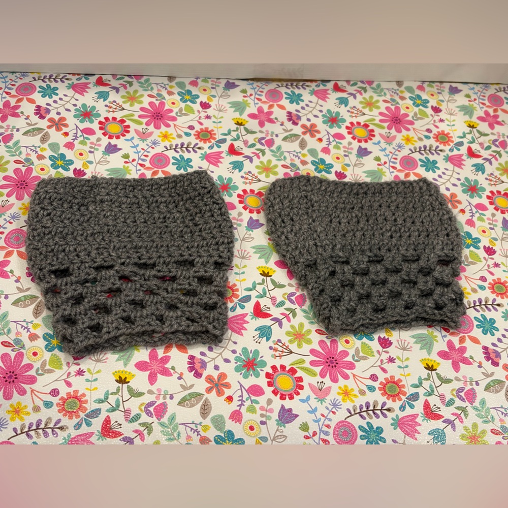Handmade  Dark Gray Boot Cuffs